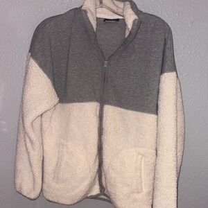 Cozy Gray and Cream Women's Sweater